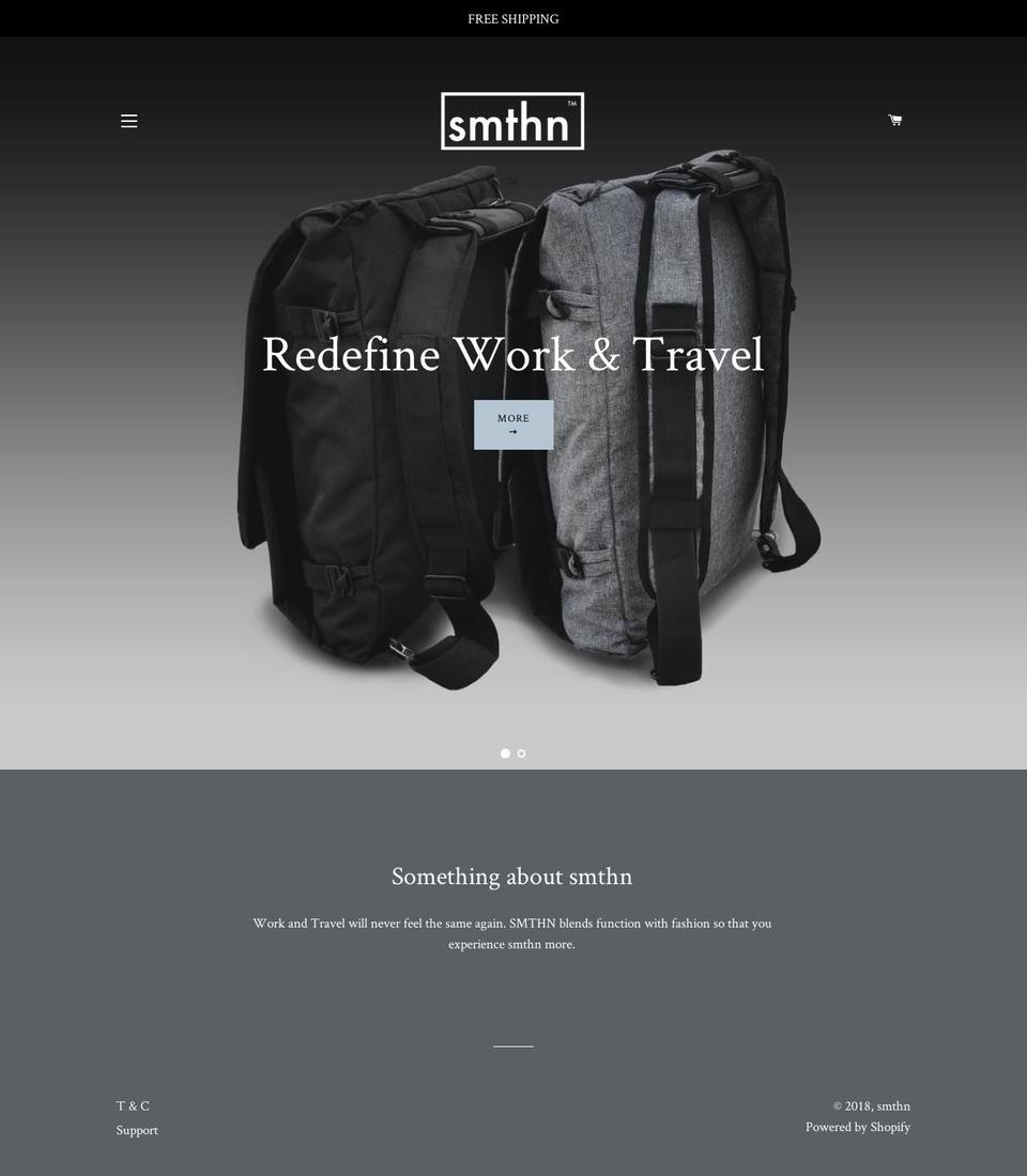 smthn.in shopify website screenshot