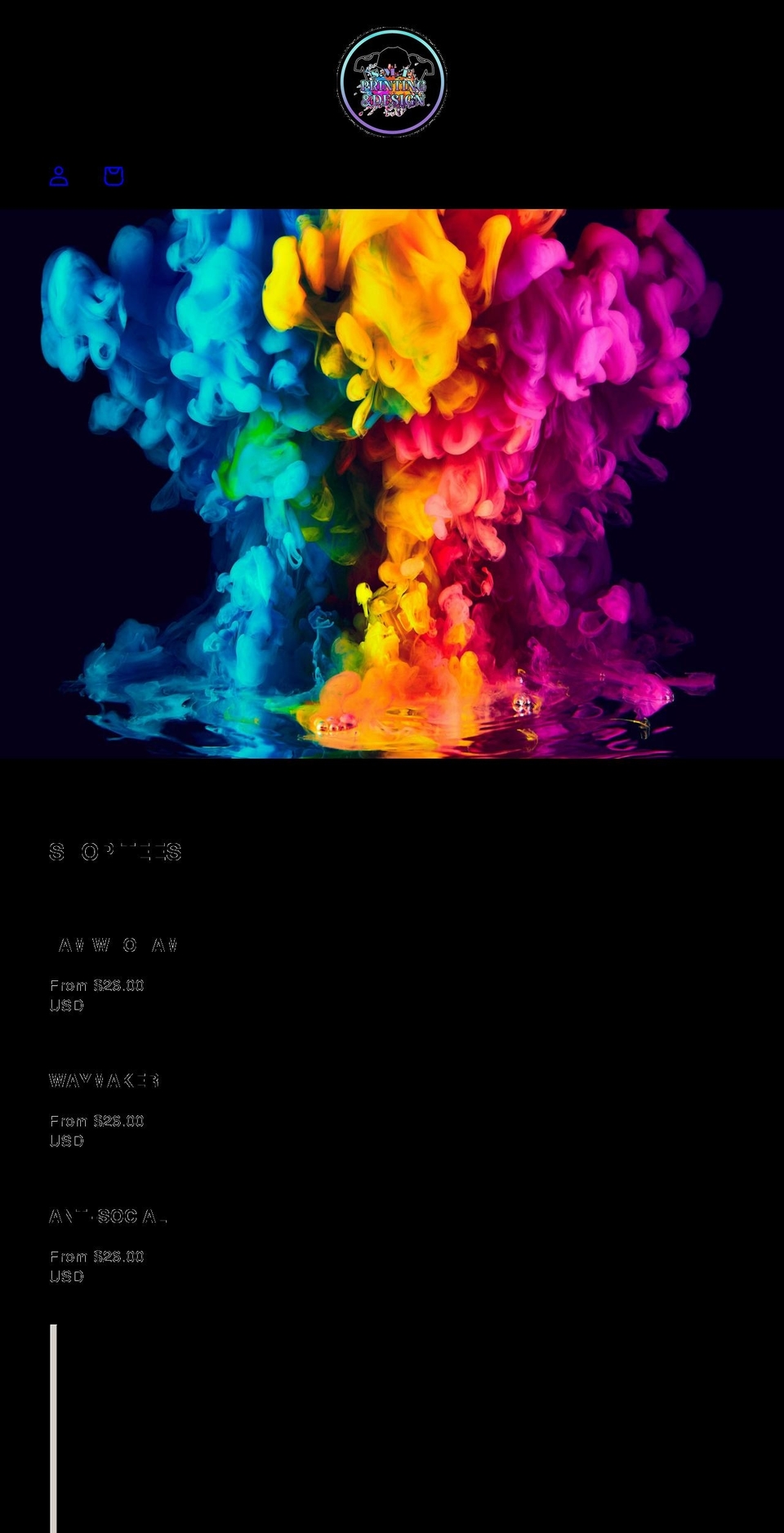 smtprintinganddesign.com shopify website screenshot