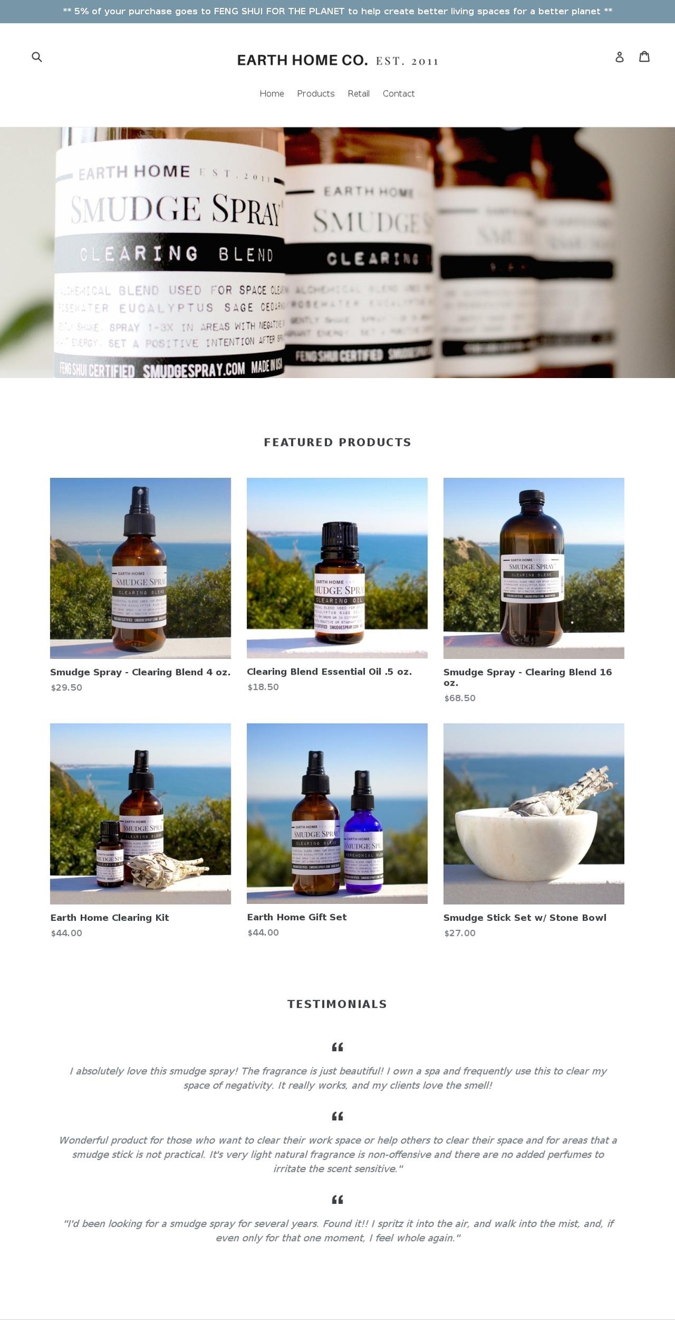 smudgespray.com shopify website screenshot