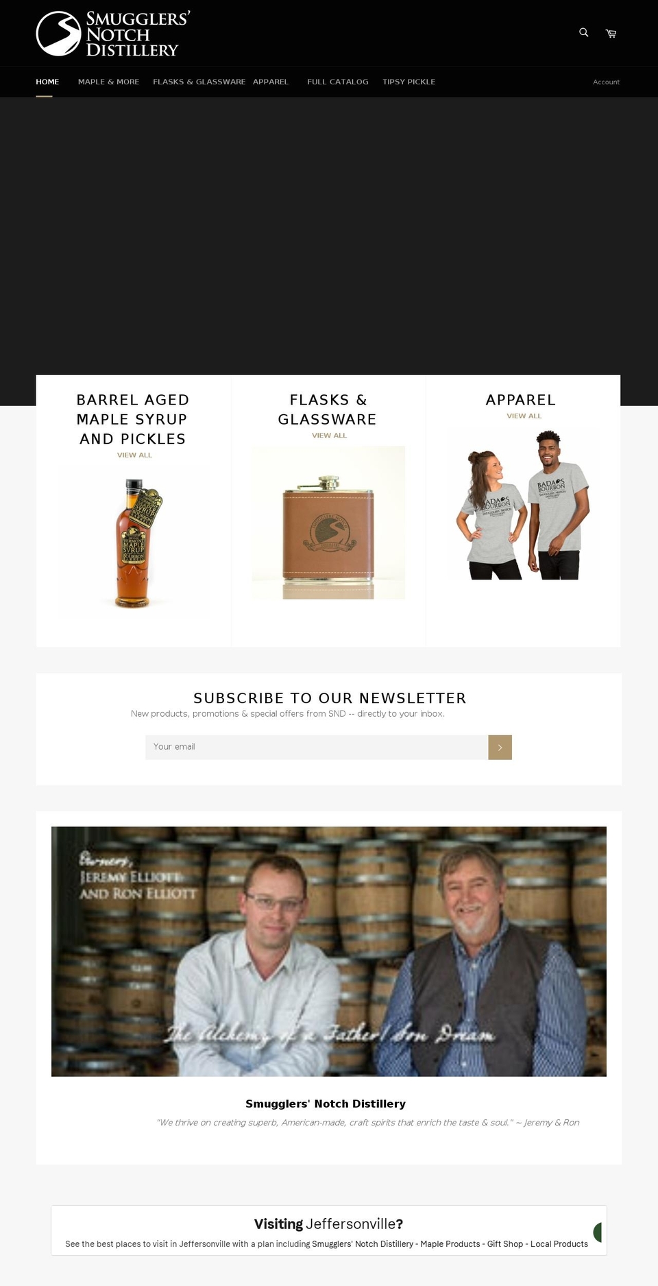 smugglers-notch-distillery-online-store.myshopify.com shopify website screenshot