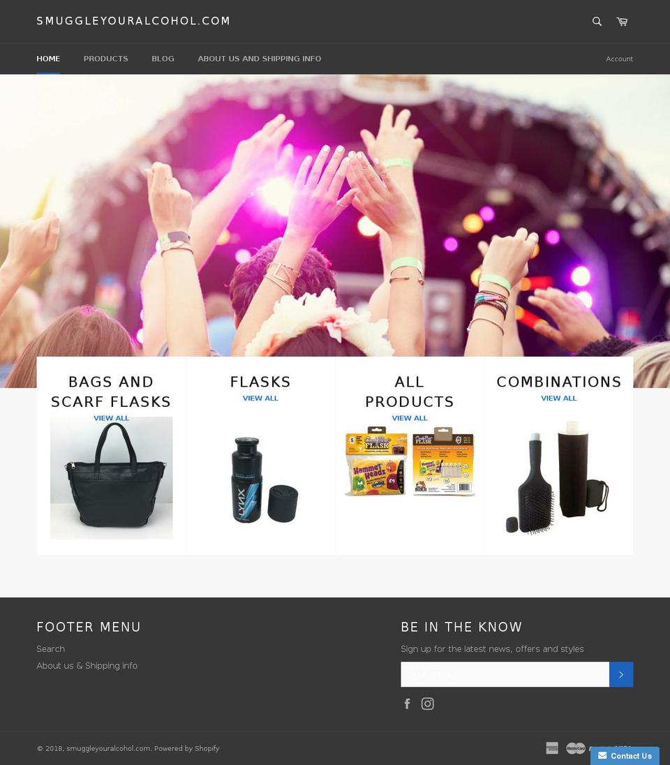 smuggleyouralcohol.com shopify website screenshot