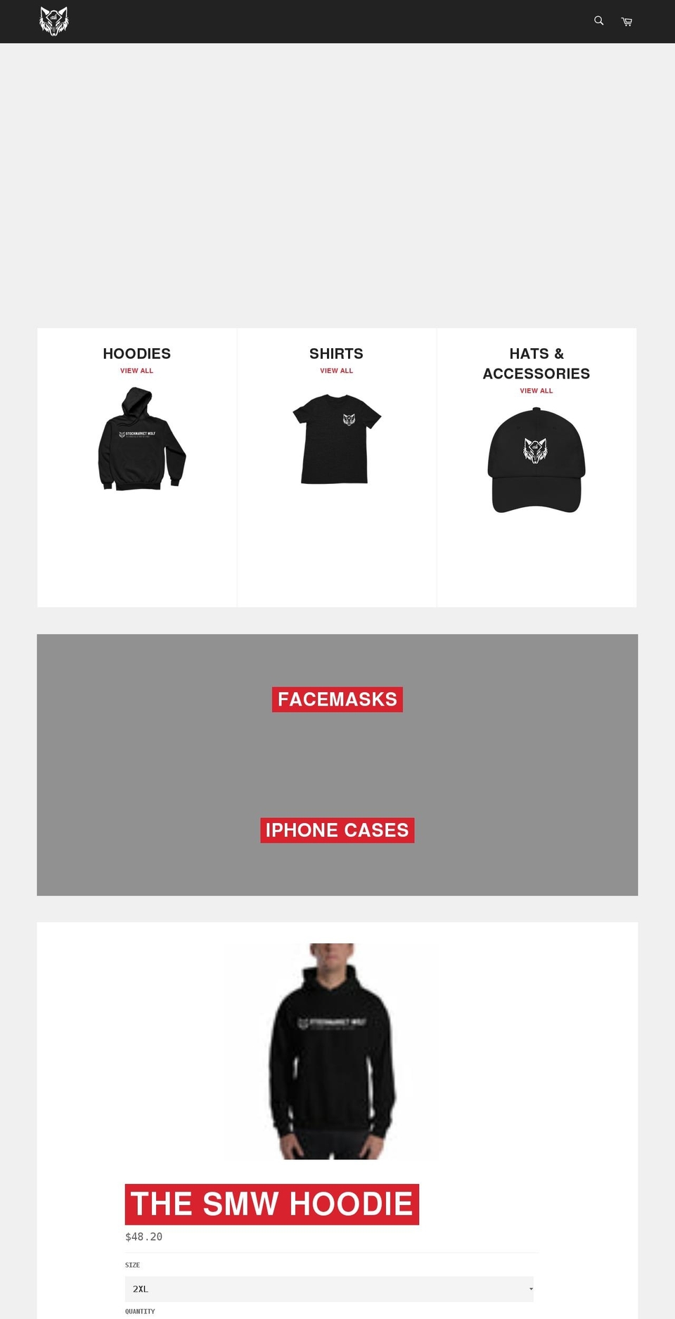 smwmerch.com shopify website screenshot