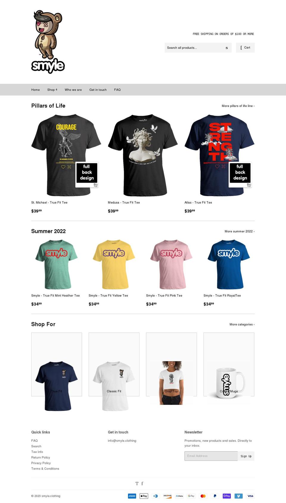 smyle.clothing shopify website screenshot