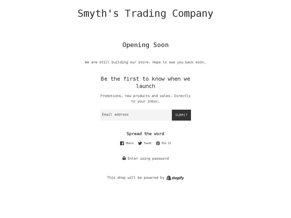 smythstrading.com — Shopify storefront screenshot