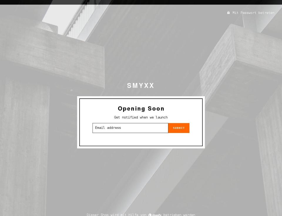 smyxx.com shopify website screenshot