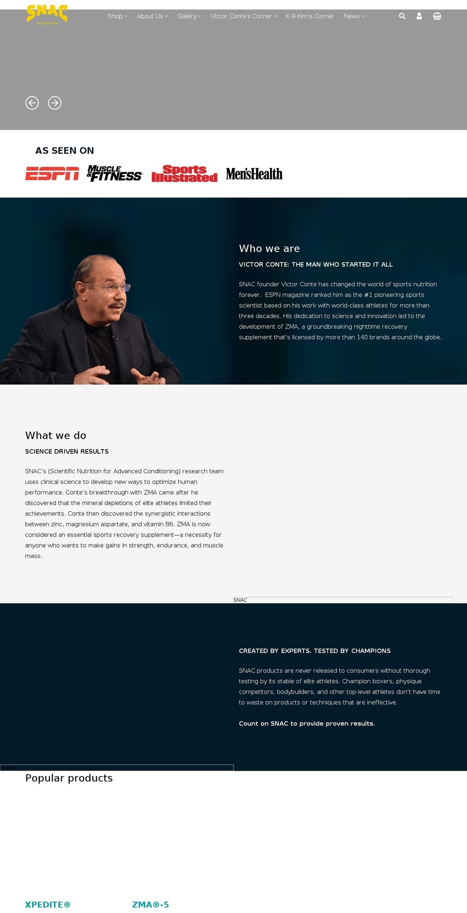 snac.com shopify website screenshot