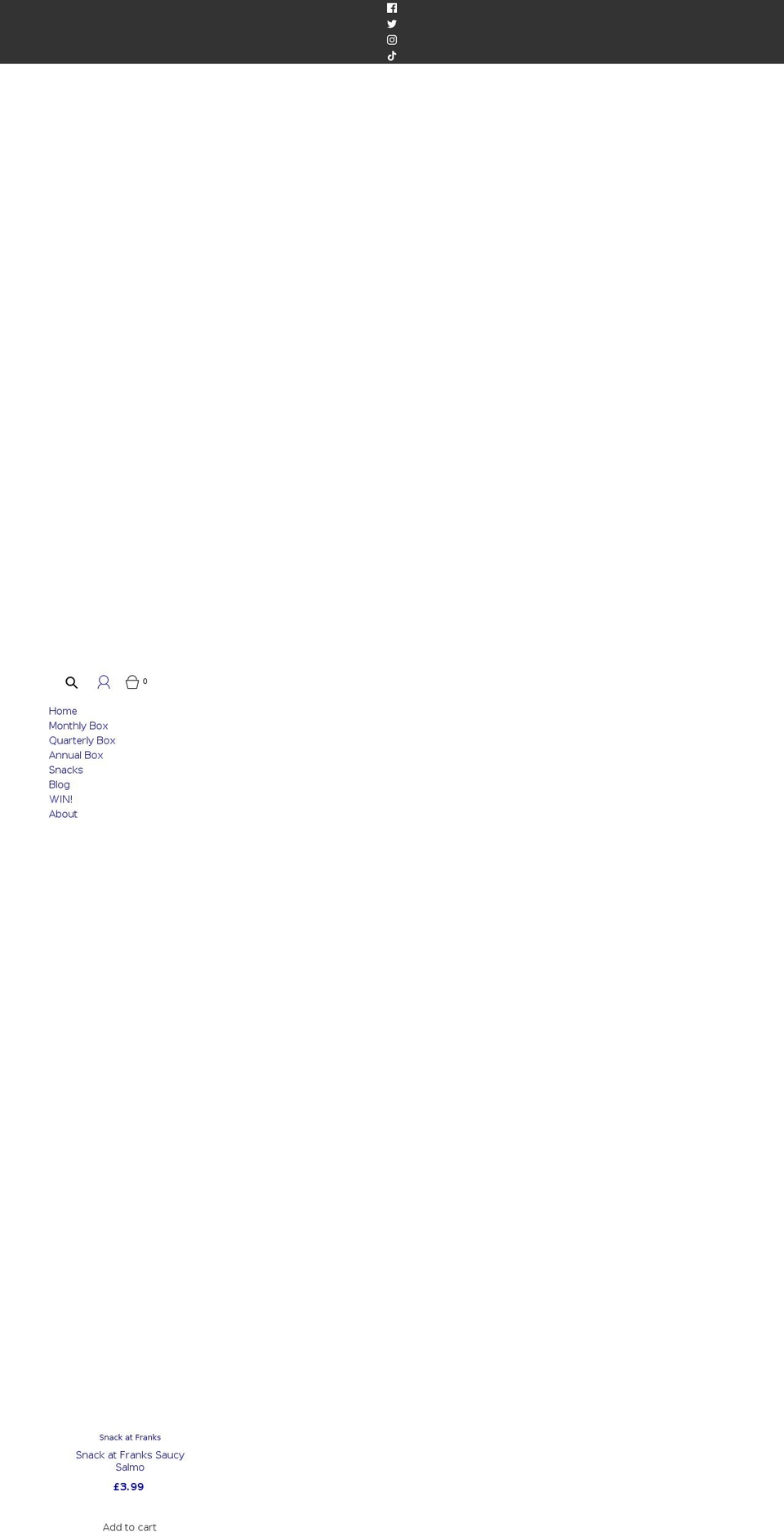 snackatfranks.com shopify website screenshot