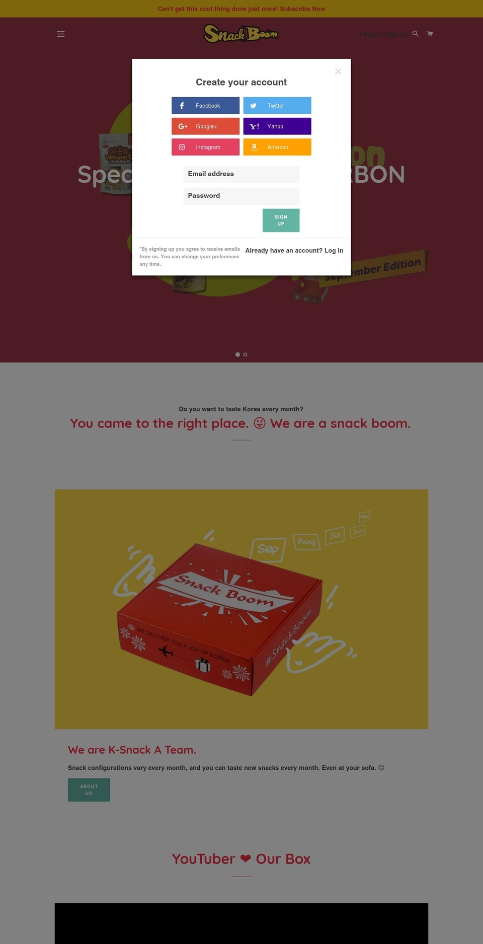snackboom.com — Shopify storefront screenshot