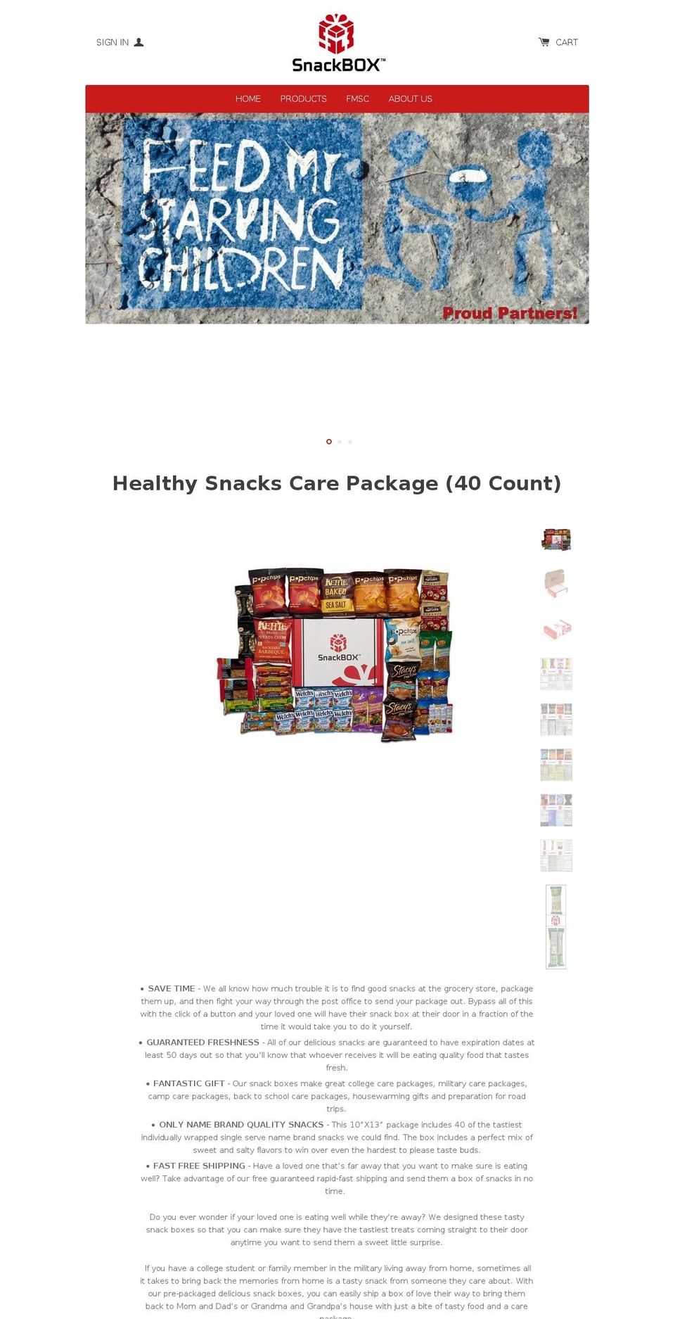 snackboxusa.com shopify website screenshot