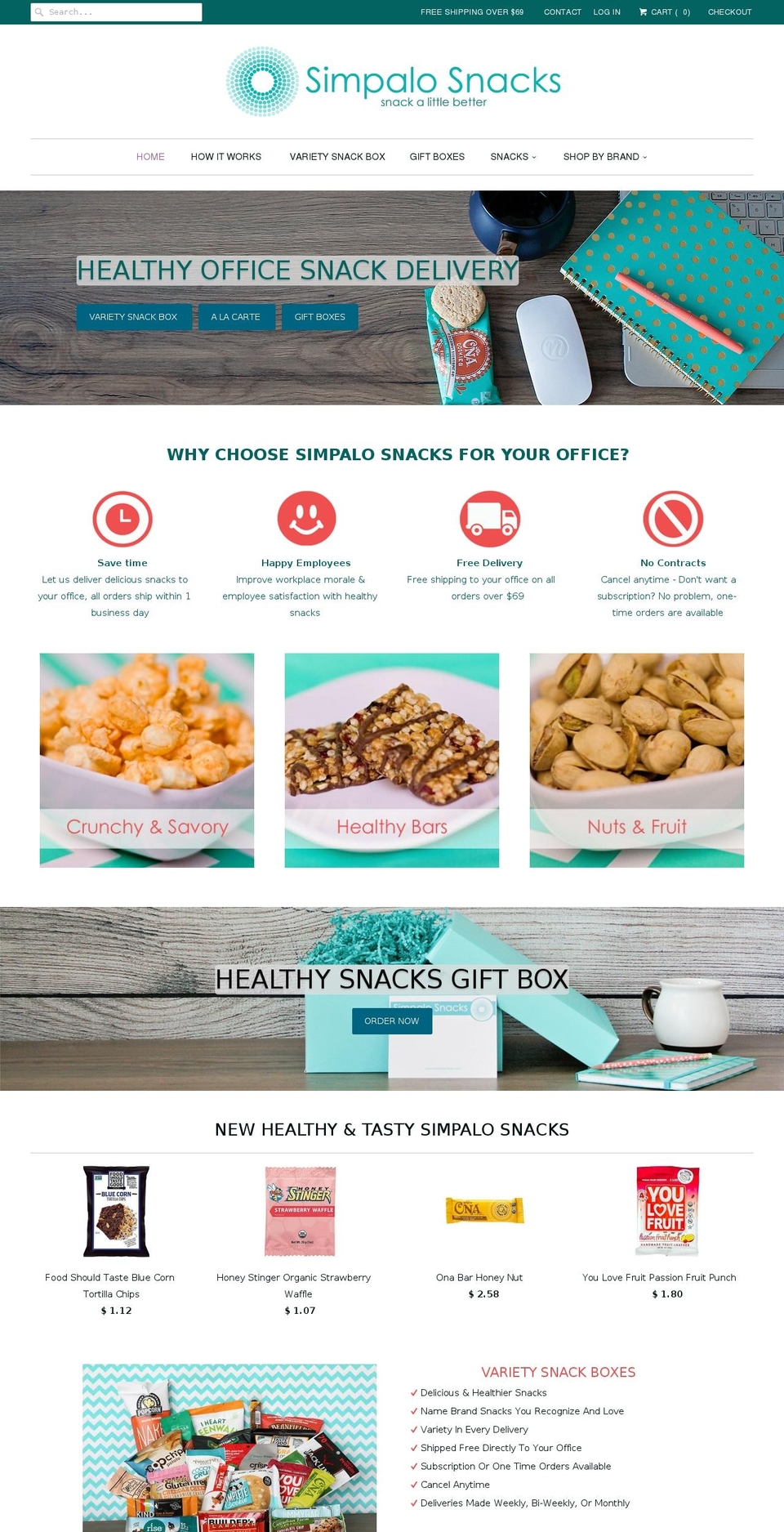 snackhappysnackhealthy.com shopify website screenshot