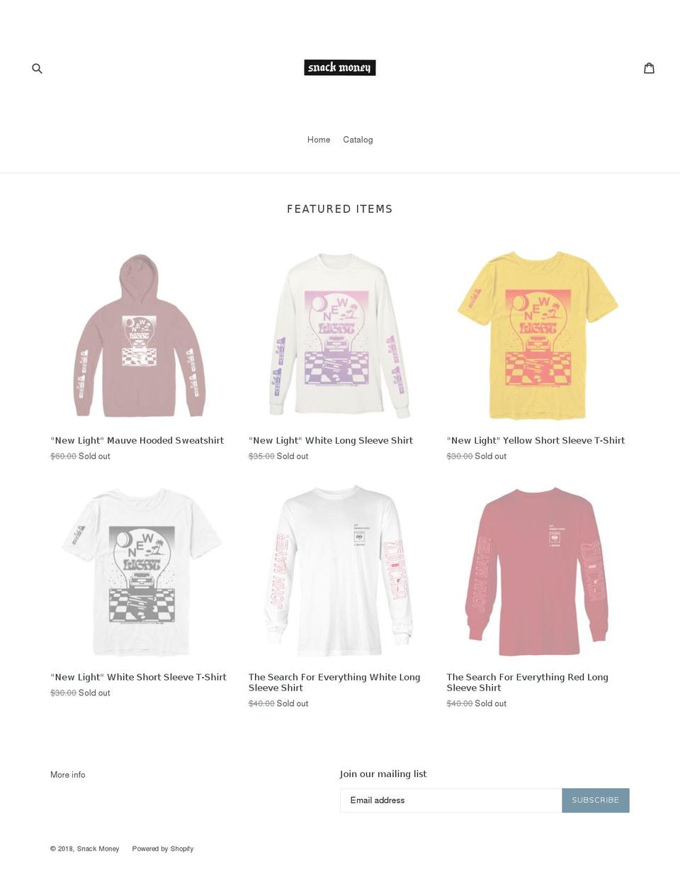snackmoney.myshopify.com — Shopify storefront screenshot