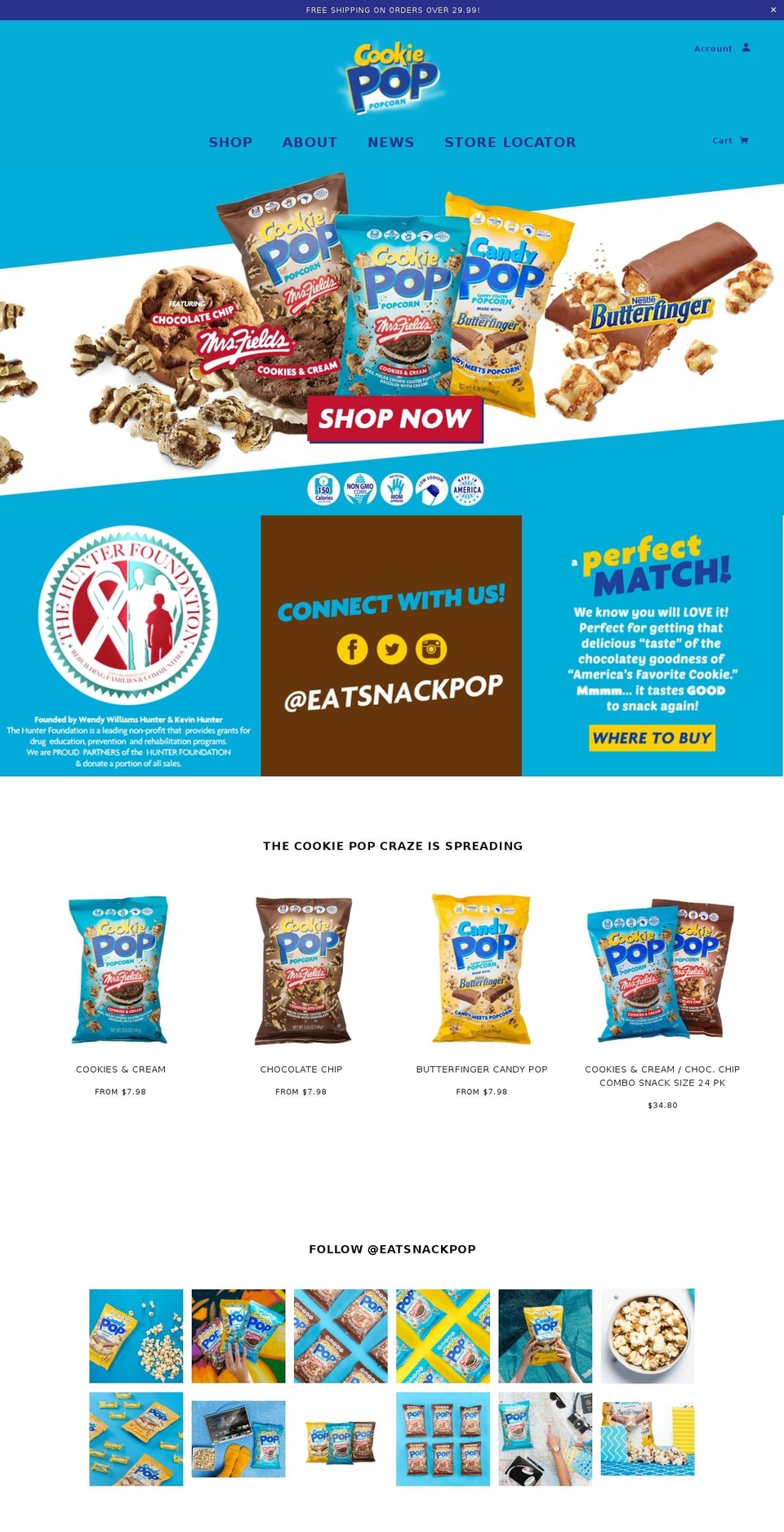 snackpop.com — Shopify storefront screenshot