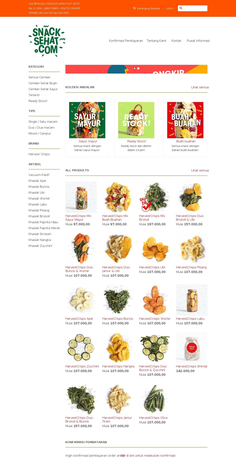 snacksehat.com shopify website screenshot