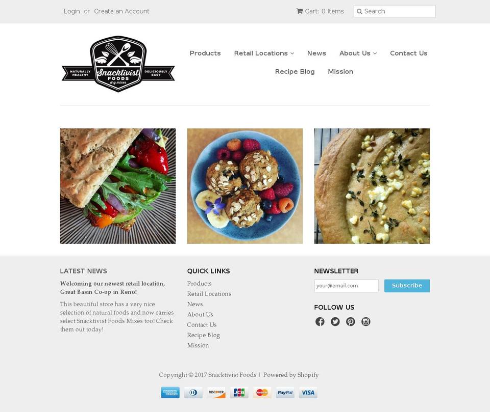 Crave Shopify theme site example snacktivistfoods.com