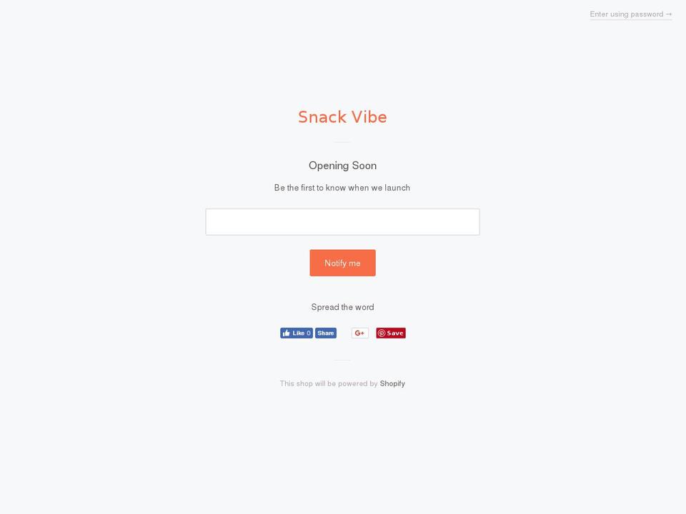 snackvibe.com — Shopify storefront screenshot