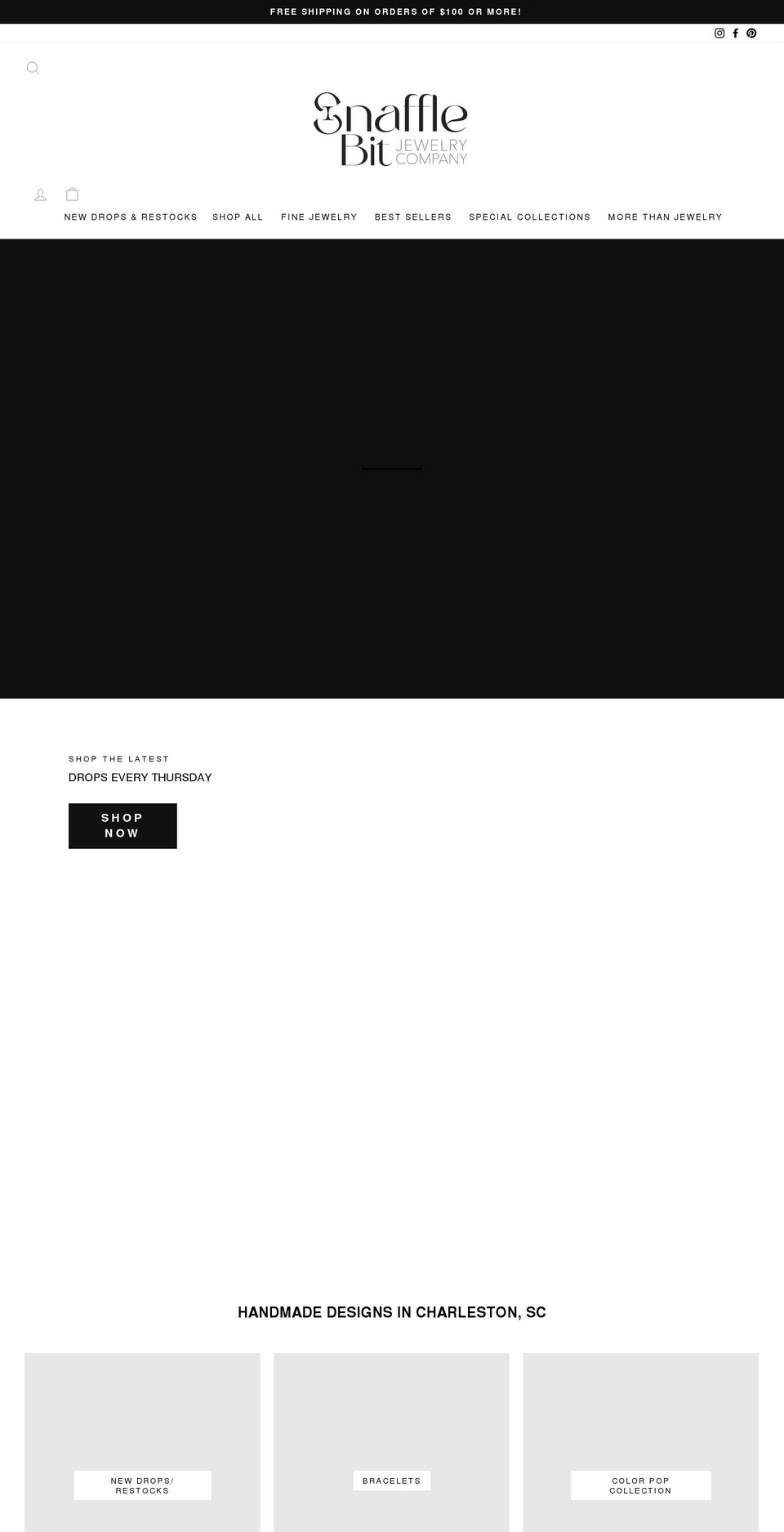 snafflebitbraceletcompany.com shopify website screenshot