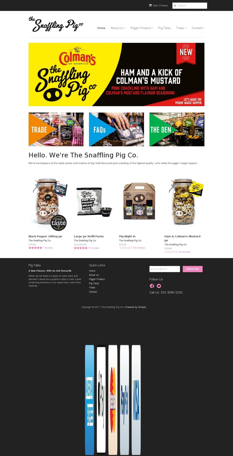 Gifts Shopify theme site example snafflingpig.co.uk