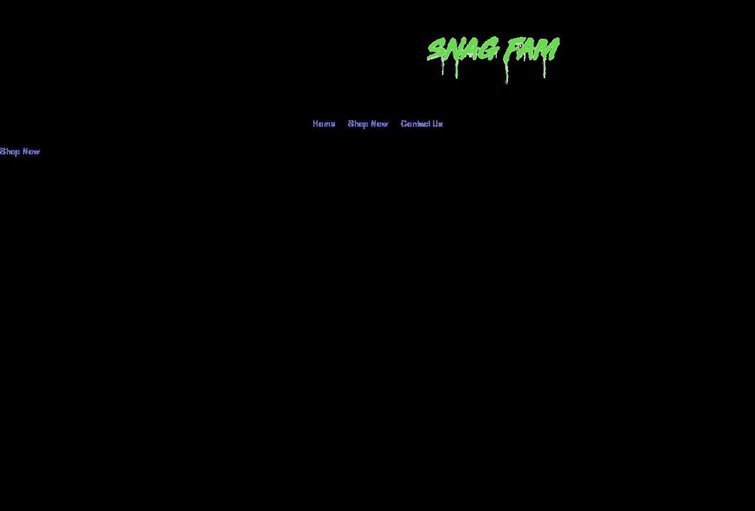 snagfam.com shopify website screenshot