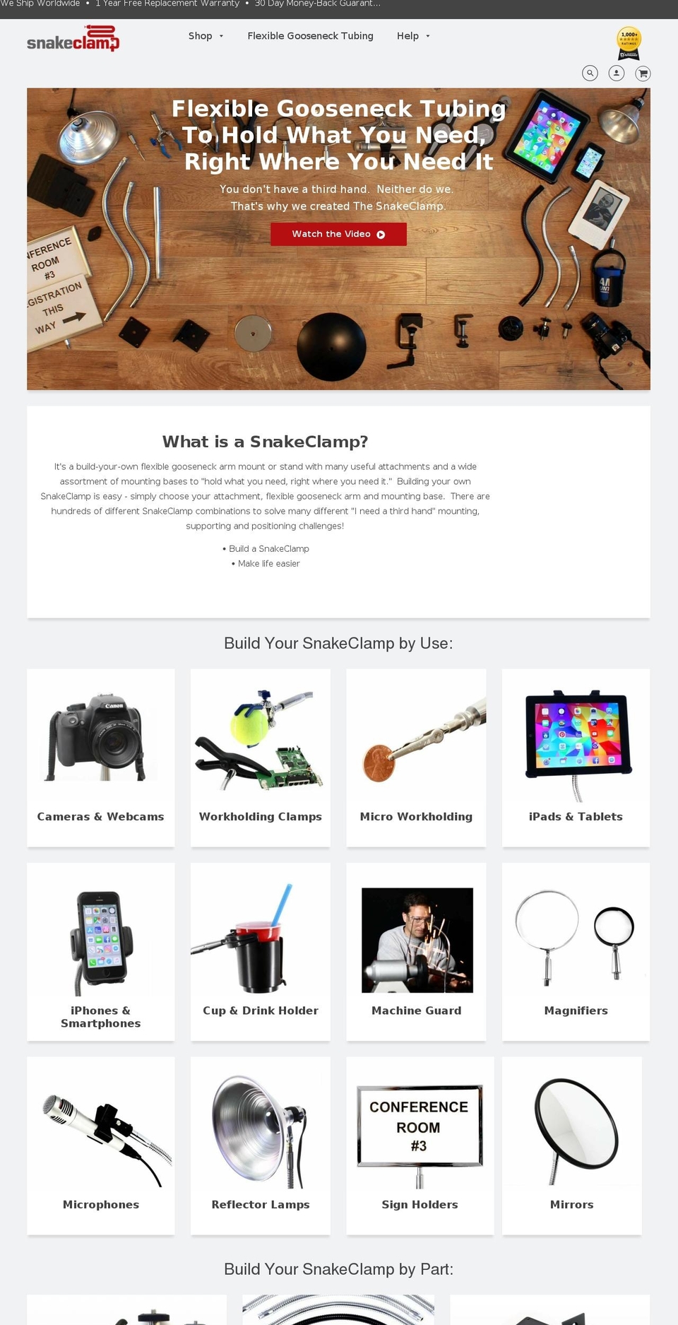 snakeclamp.com shopify website screenshot