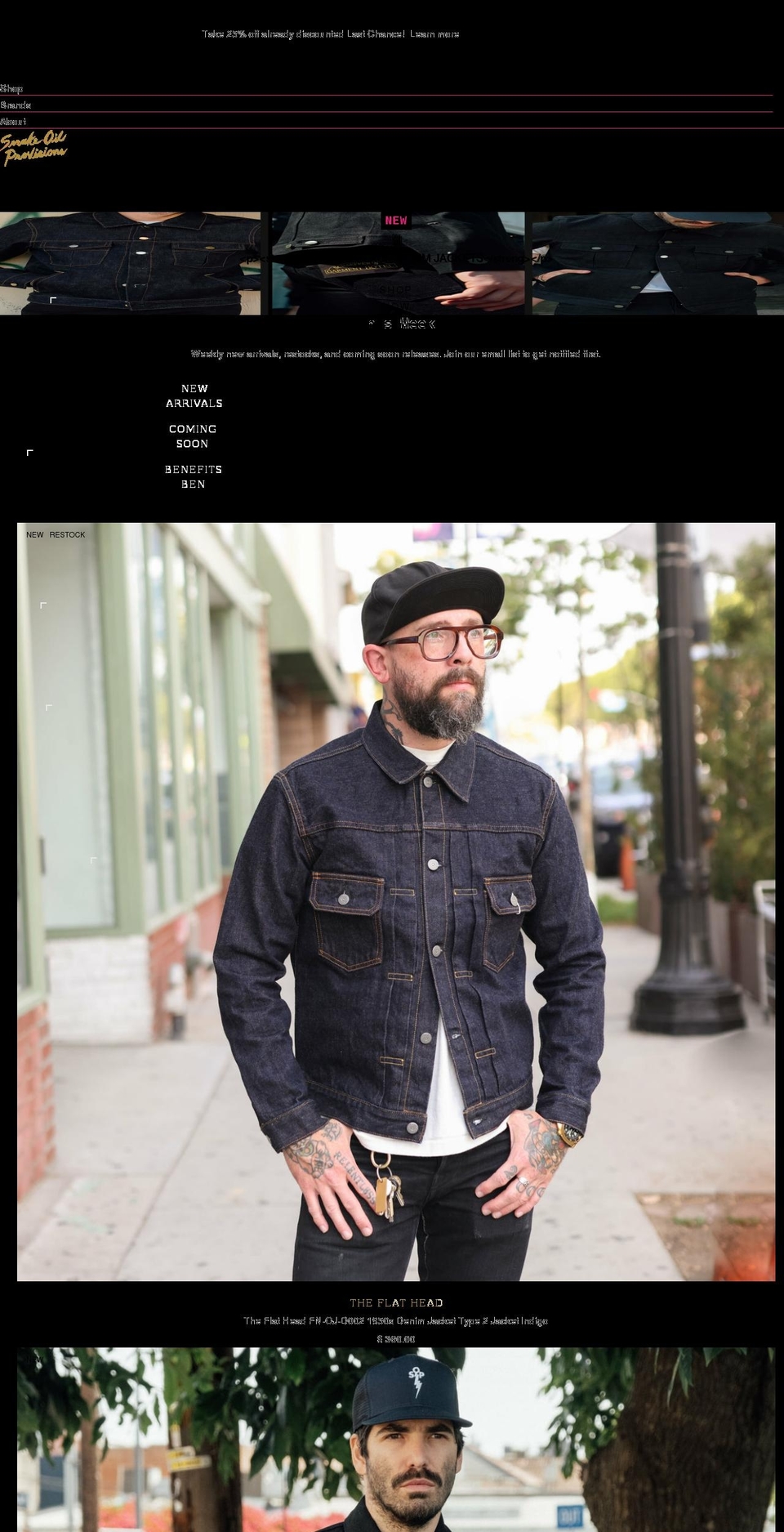 snakeeyessociety.com — Shopify storefront screenshot