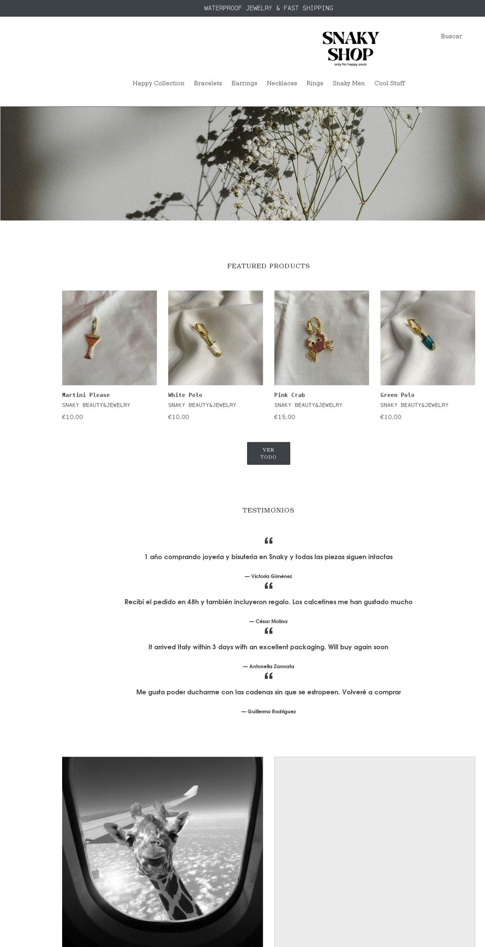 snakyshop.com shopify website screenshot