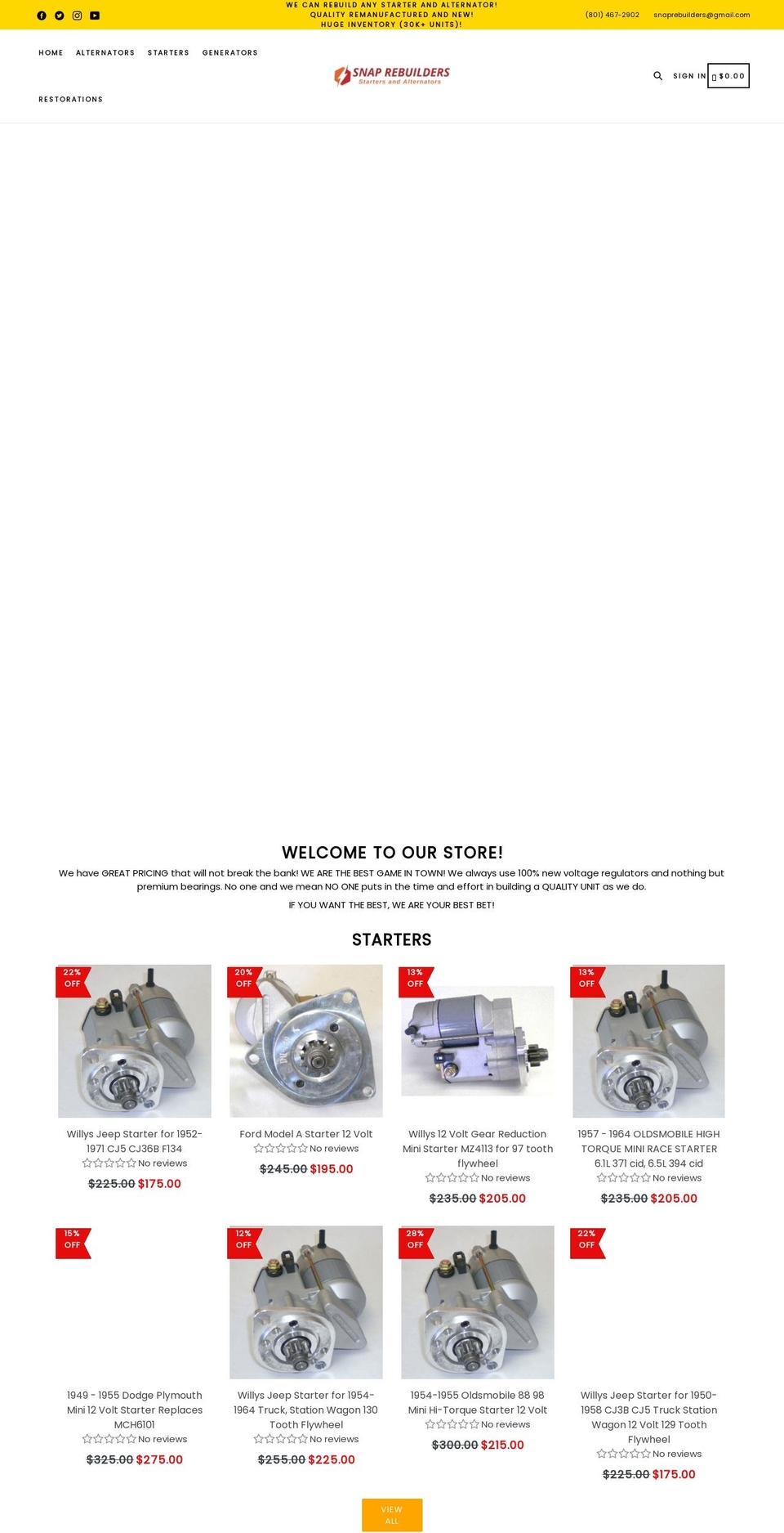 snap-usa.com shopify website screenshot