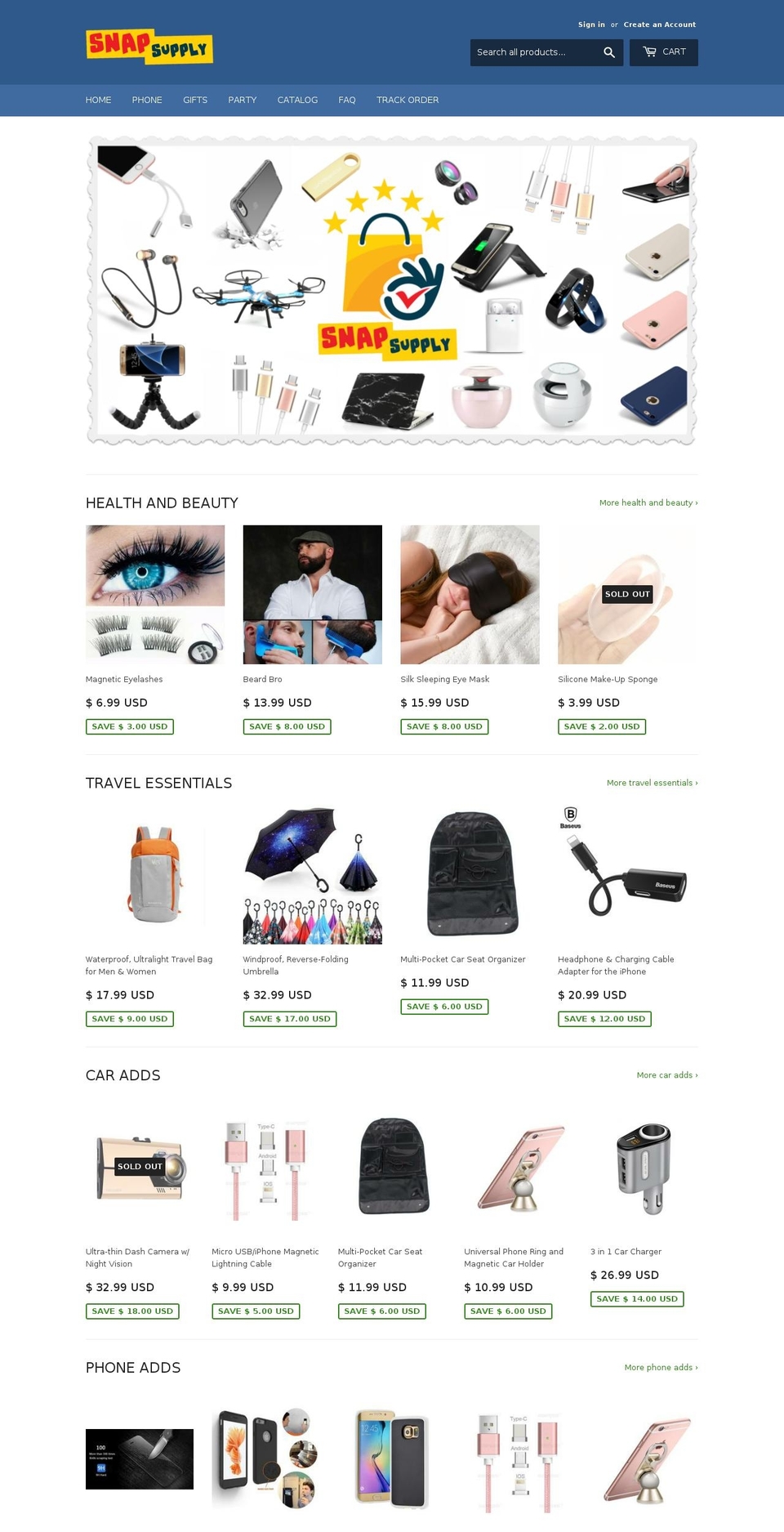 snap.supply shopify website screenshot