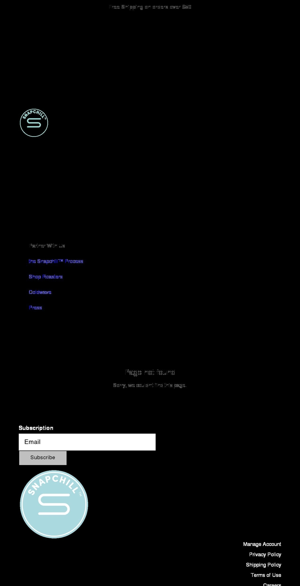 snapchill.com shopify website screenshot