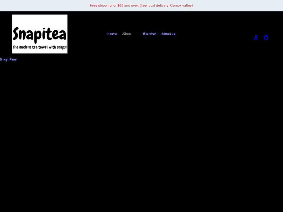 Version Shopify theme site example snapitea.com