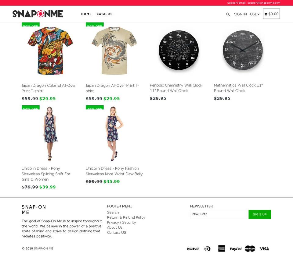 snaponme.com — Shopify storefront screenshot