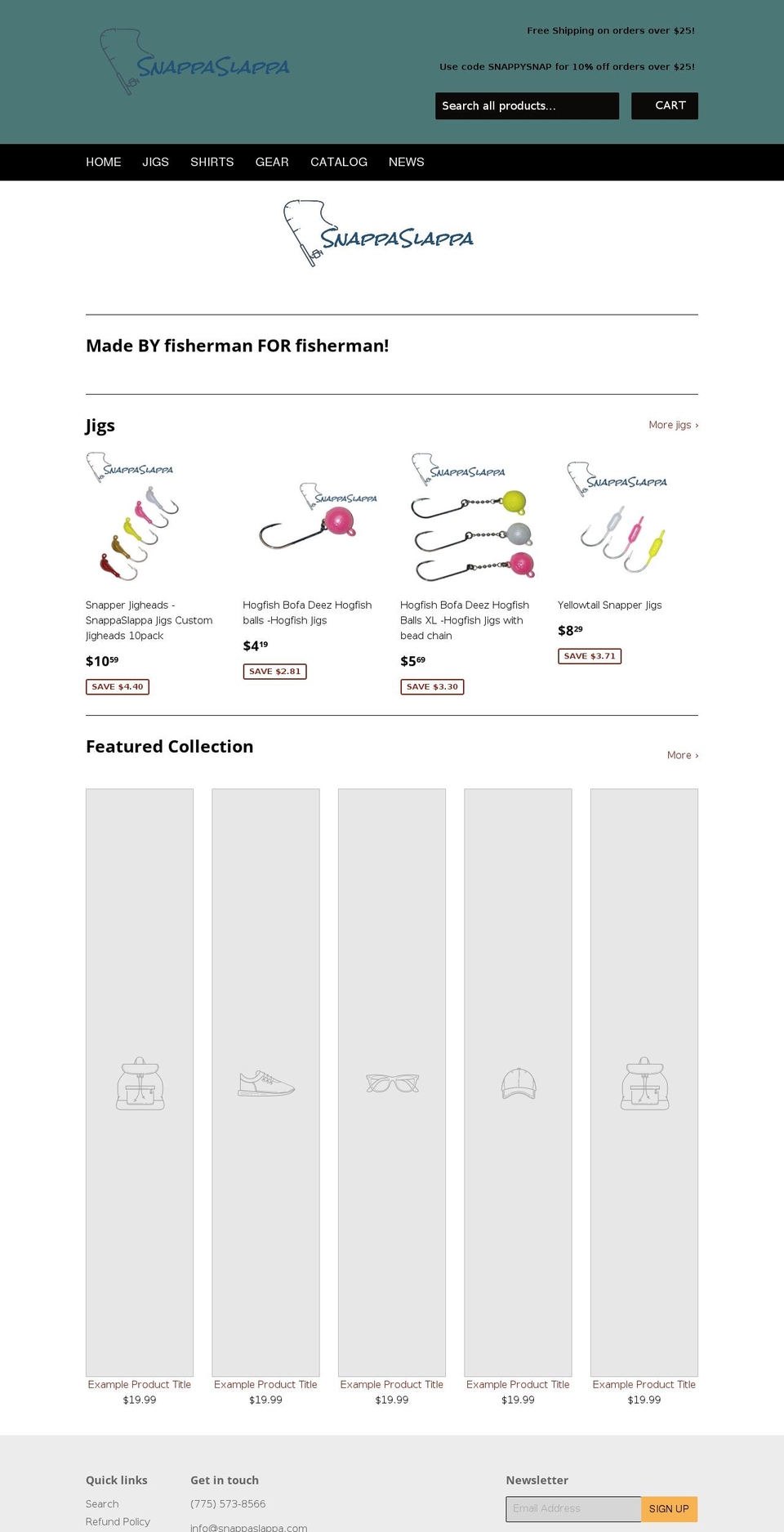 snappaslappa.com shopify website screenshot