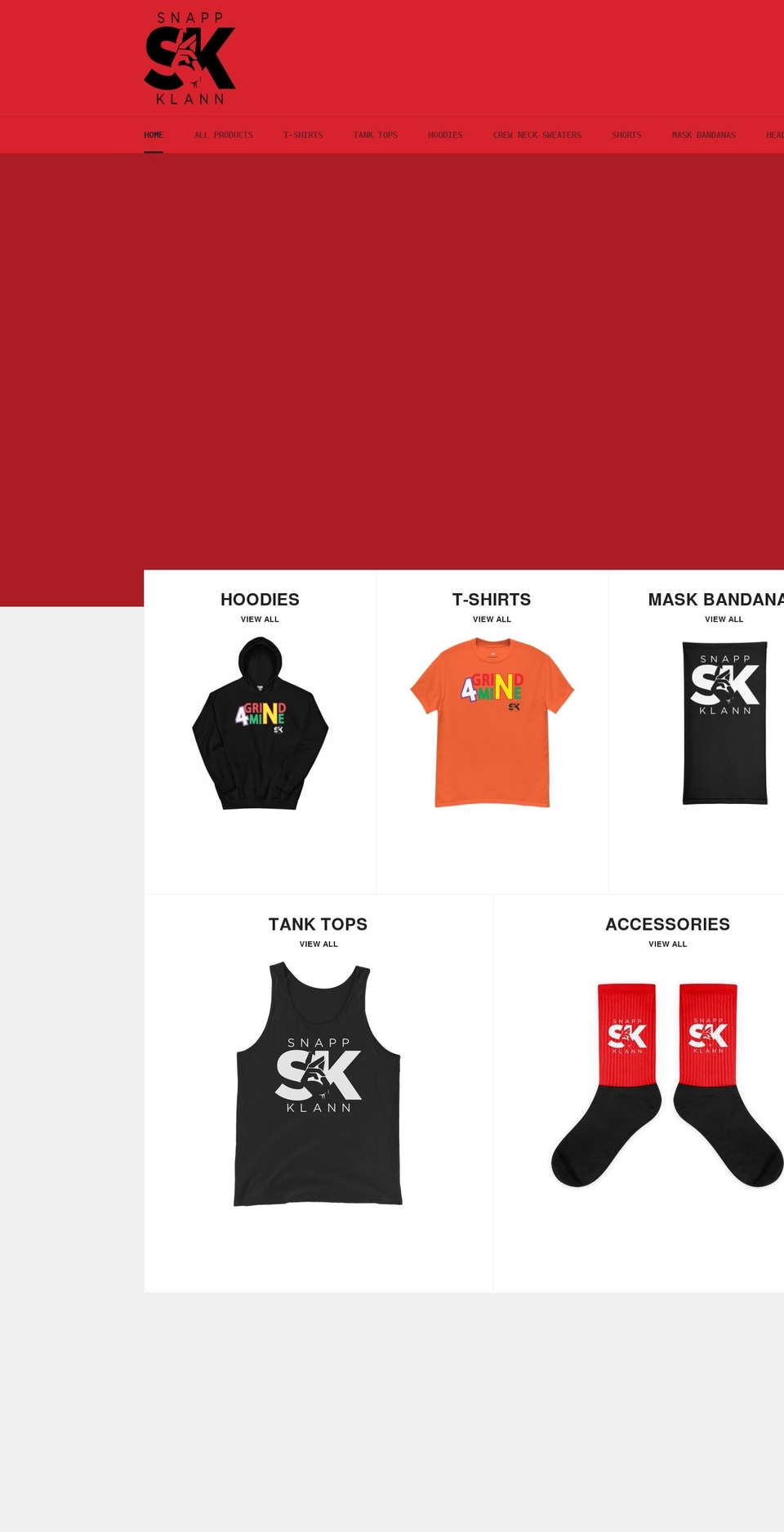 snappklannmerch.com shopify website screenshot