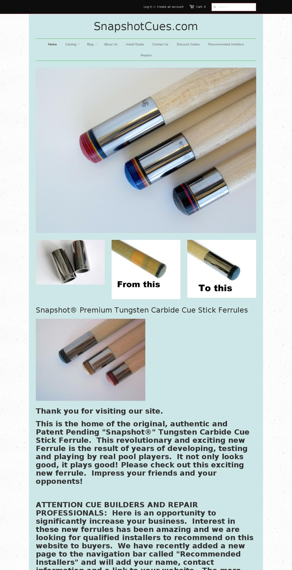 snapshotcues.com shopify website screenshot