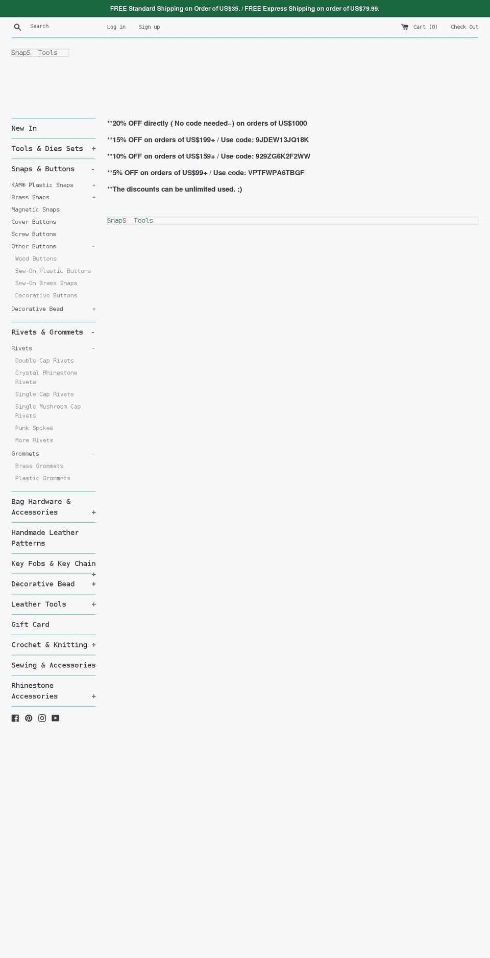 snapstools.com shopify website screenshot