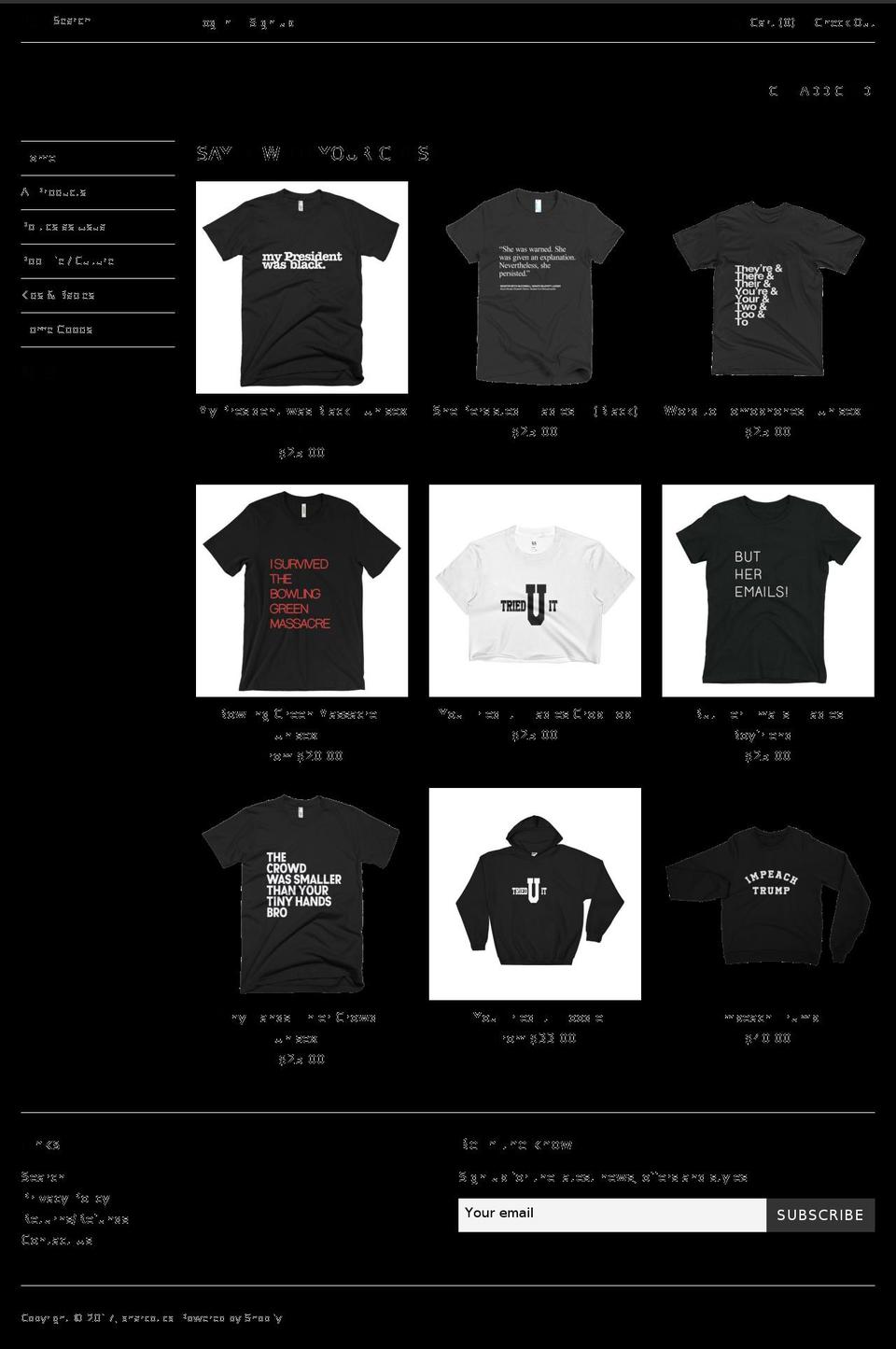 snarcotics.com shopify website screenshot
