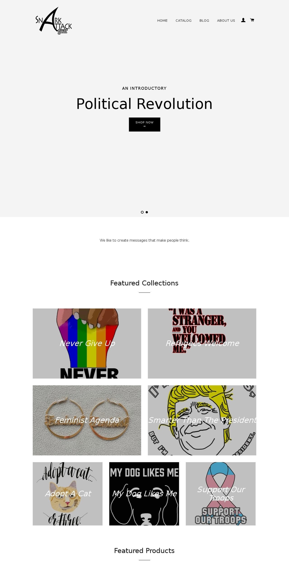 snarkattackgear.com — Shopify storefront screenshot