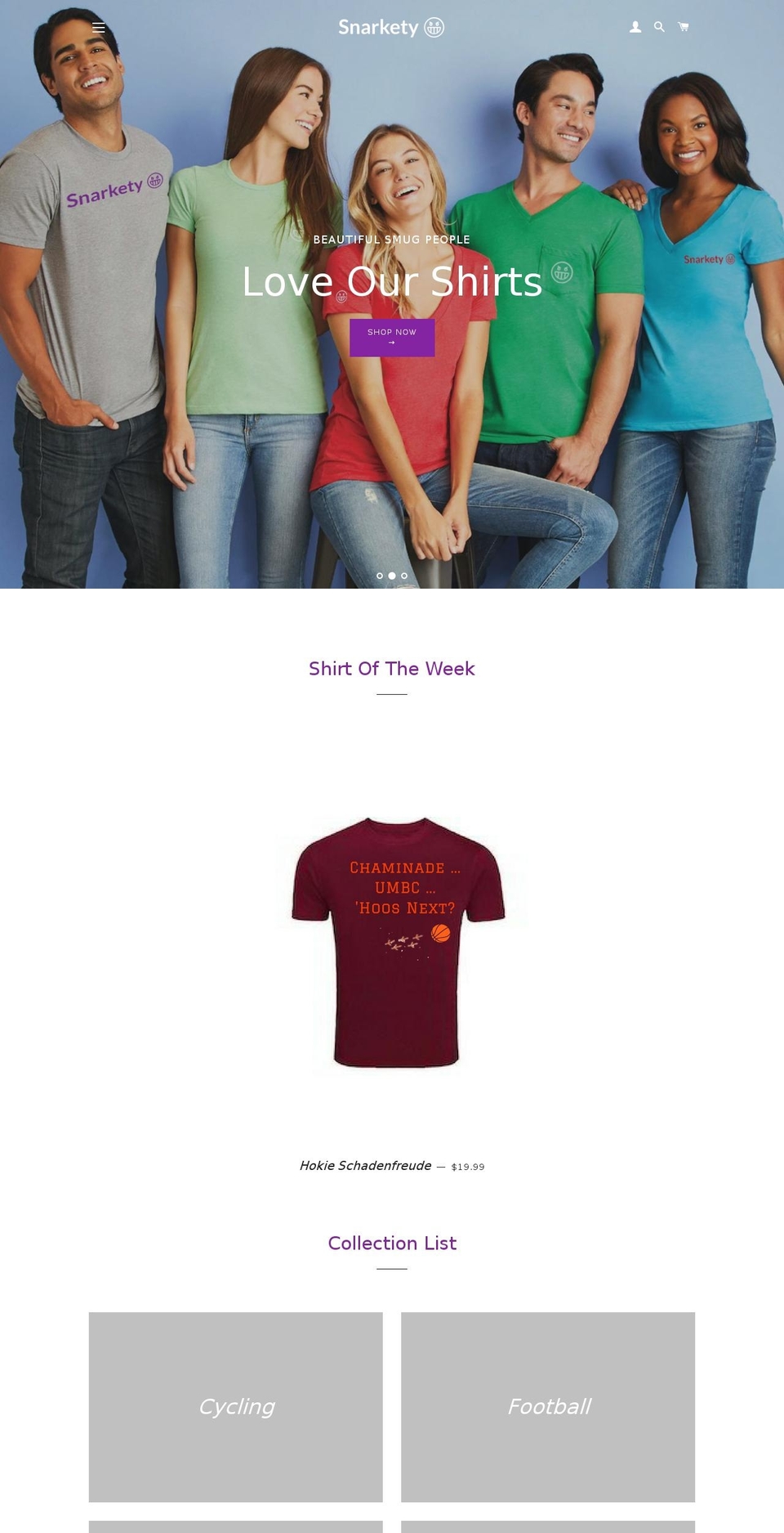 snarkety.com — Shopify storefront screenshot