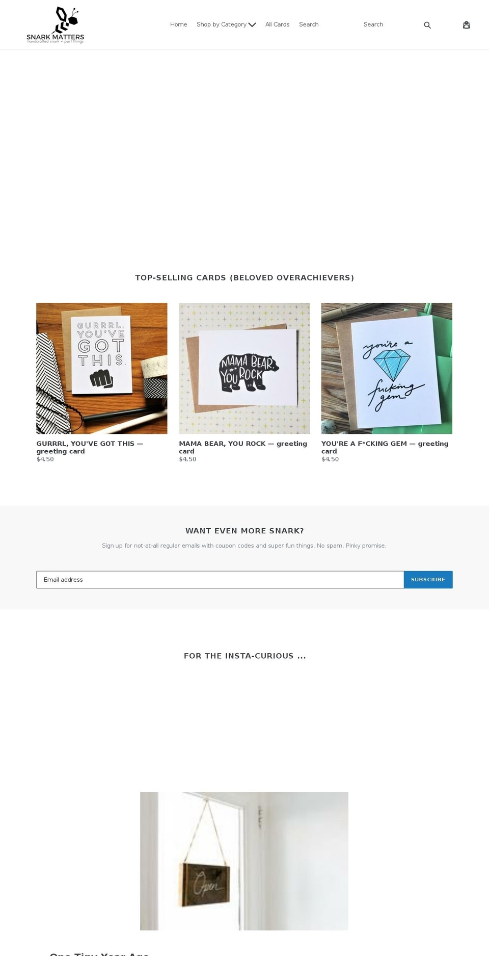 snarkmatters.com — Shopify storefront screenshot