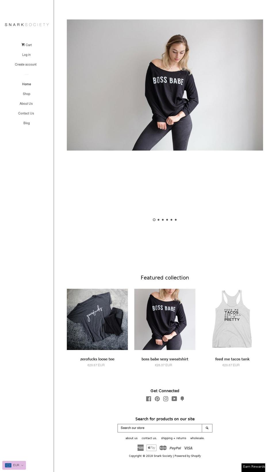 snarksociety.com shopify website screenshot