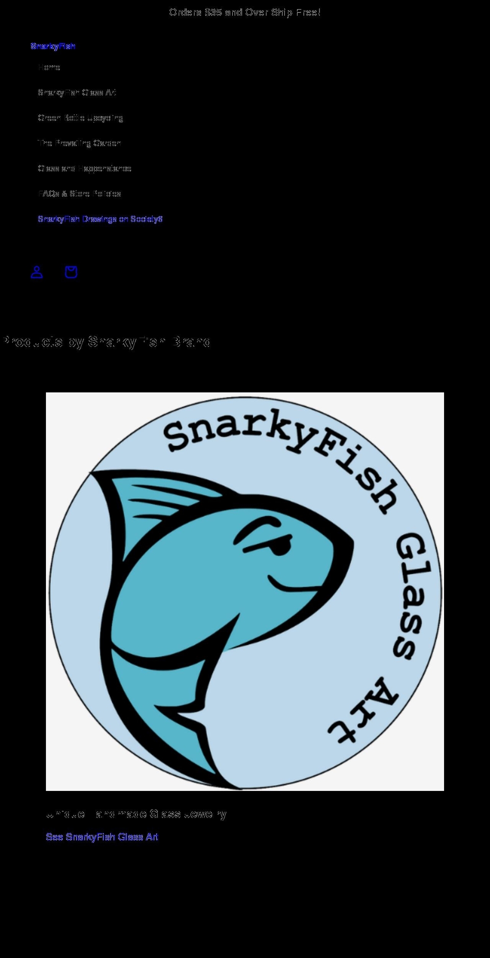 snarkyfish.com shopify website screenshot
