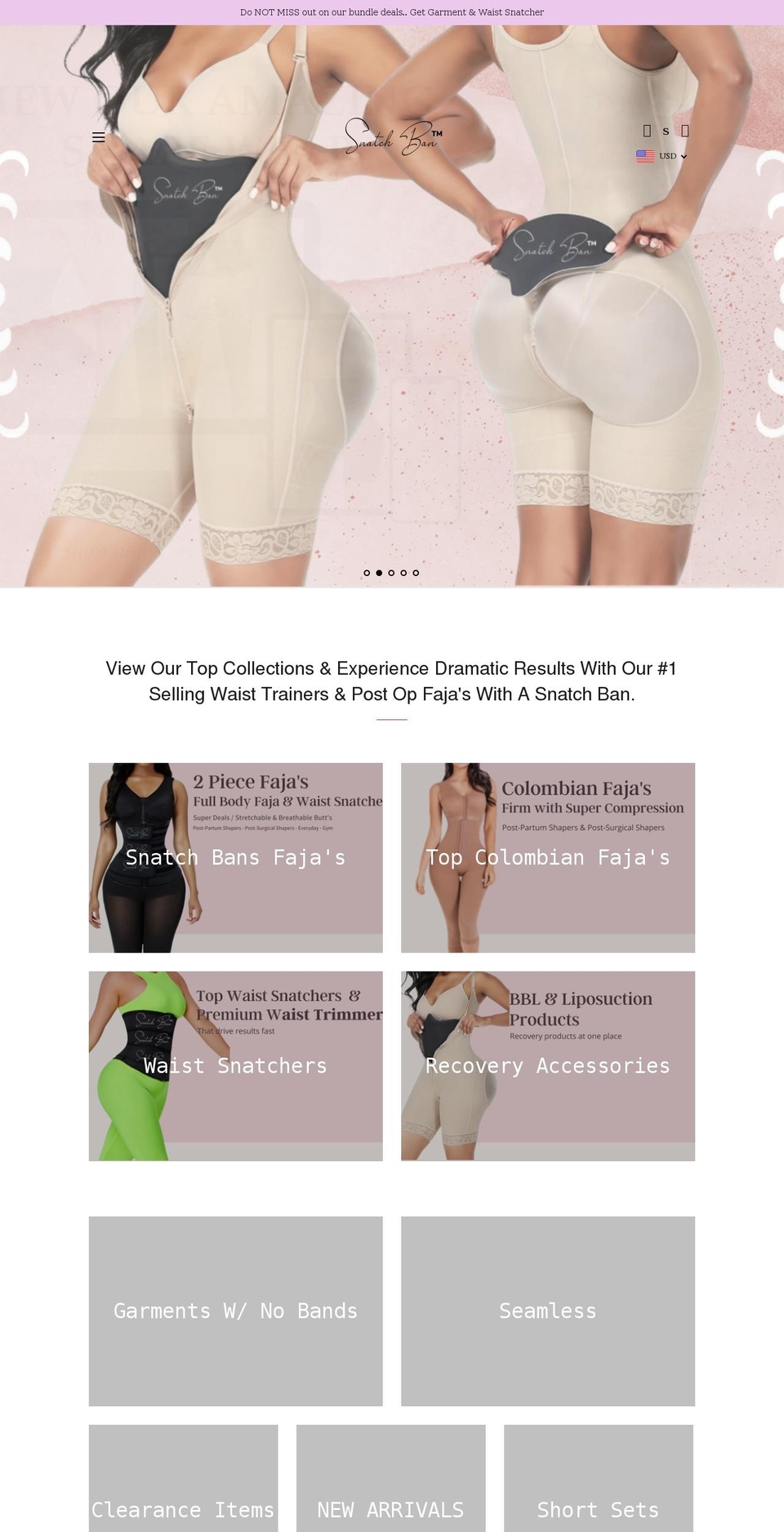 snatchbans.com shopify website screenshot
