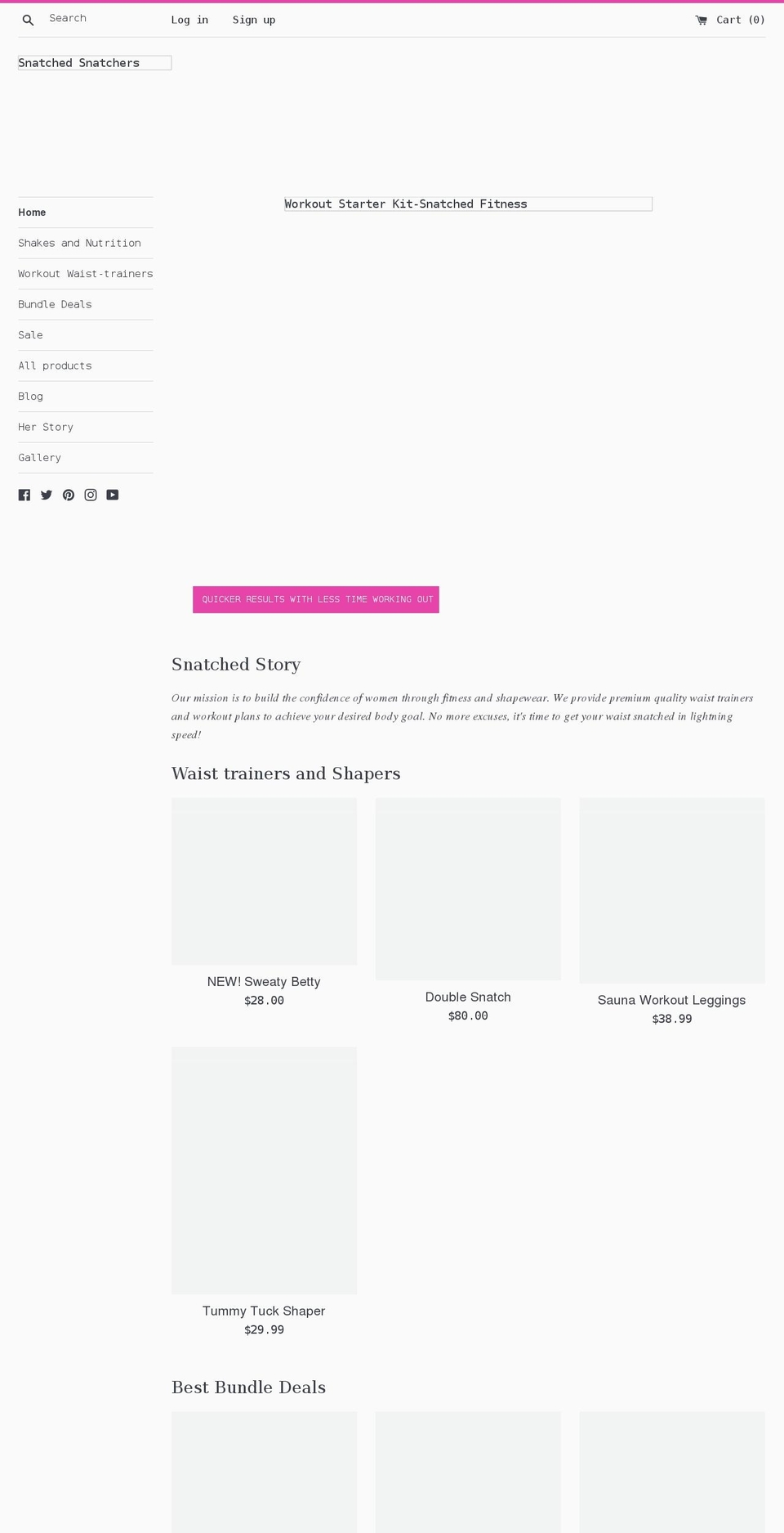 snatchedsnatchers.com shopify website screenshot