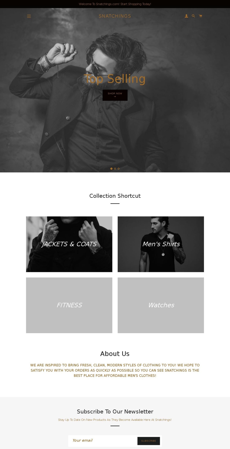 snatchings.com — Shopify storefront screenshot