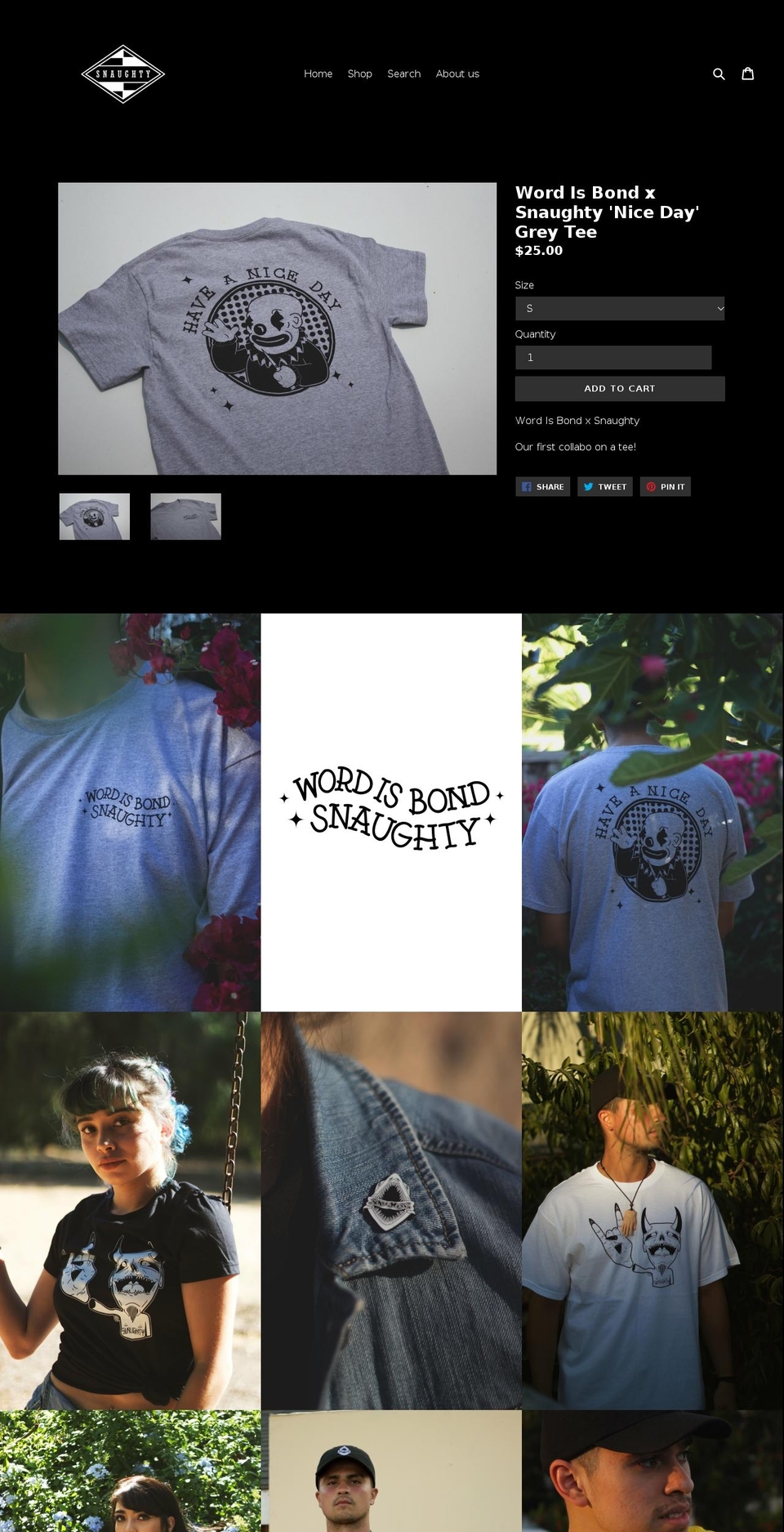 snaughtysanjose.com — Shopify storefront screenshot