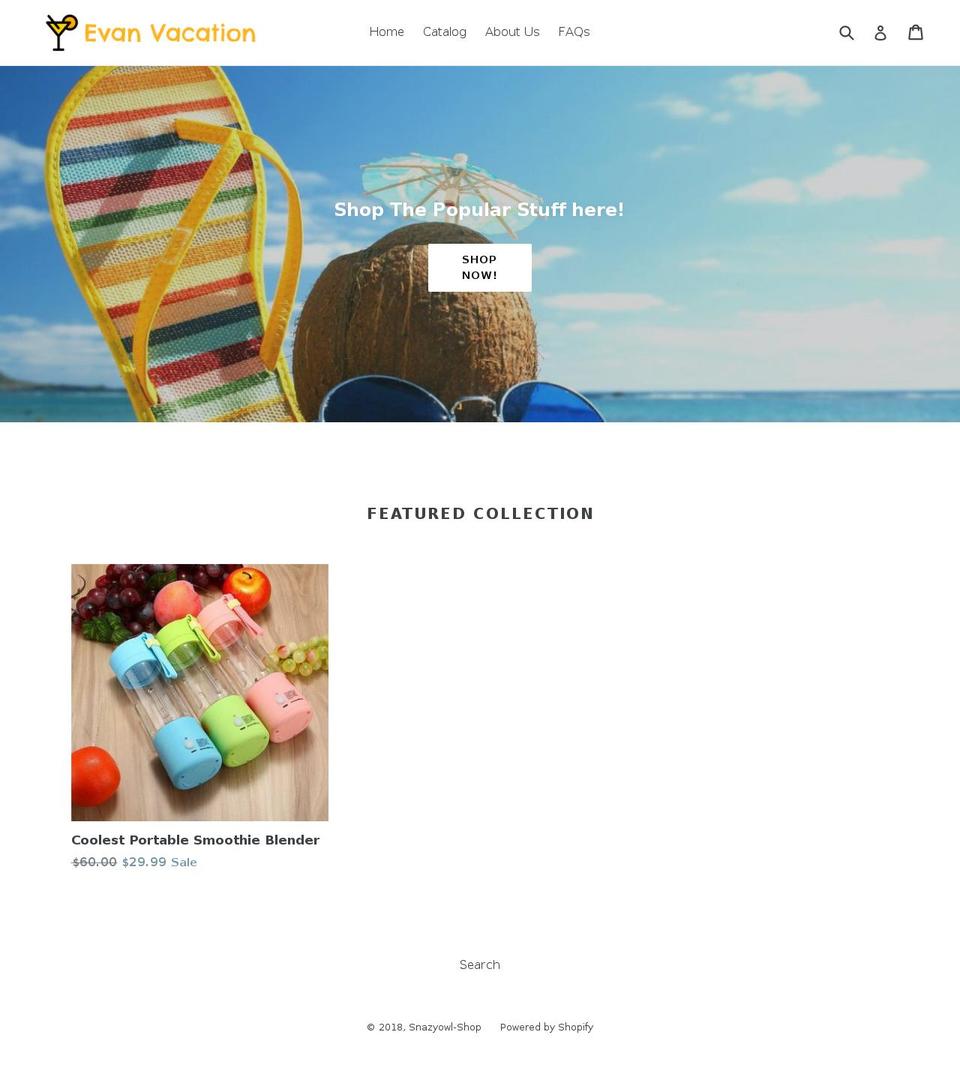 snazyowl-shop.com — Shopify storefront screenshot