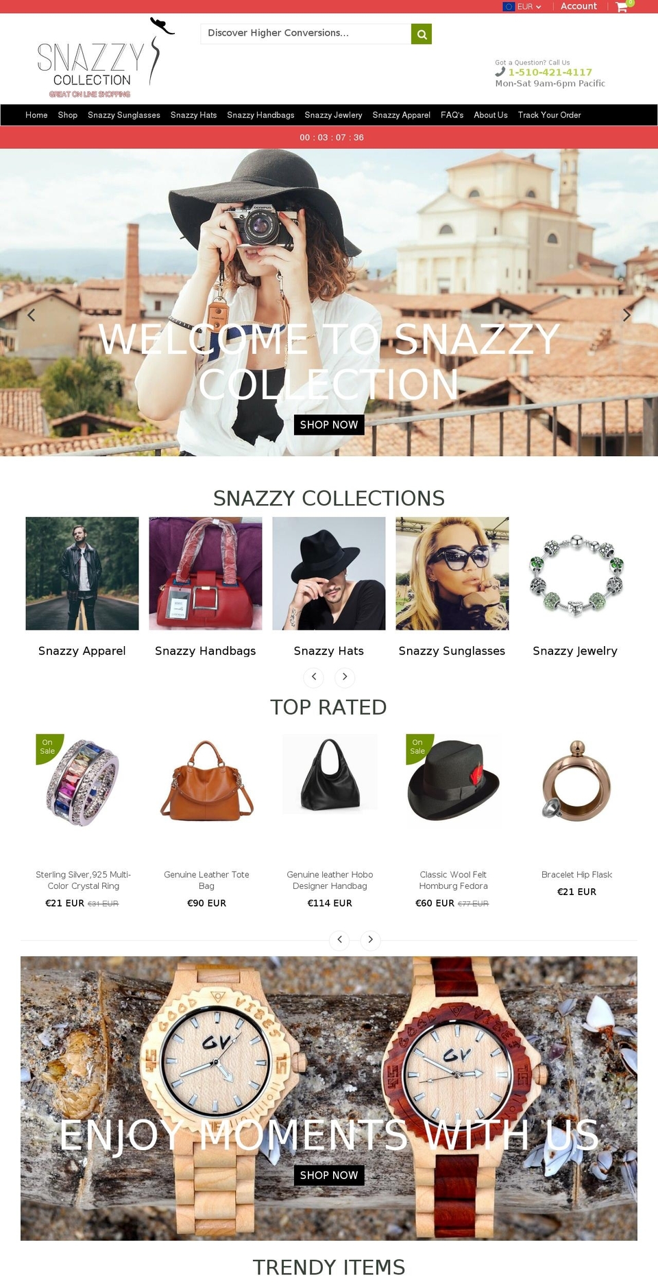 snazzycollection.com — Shopify storefront screenshot