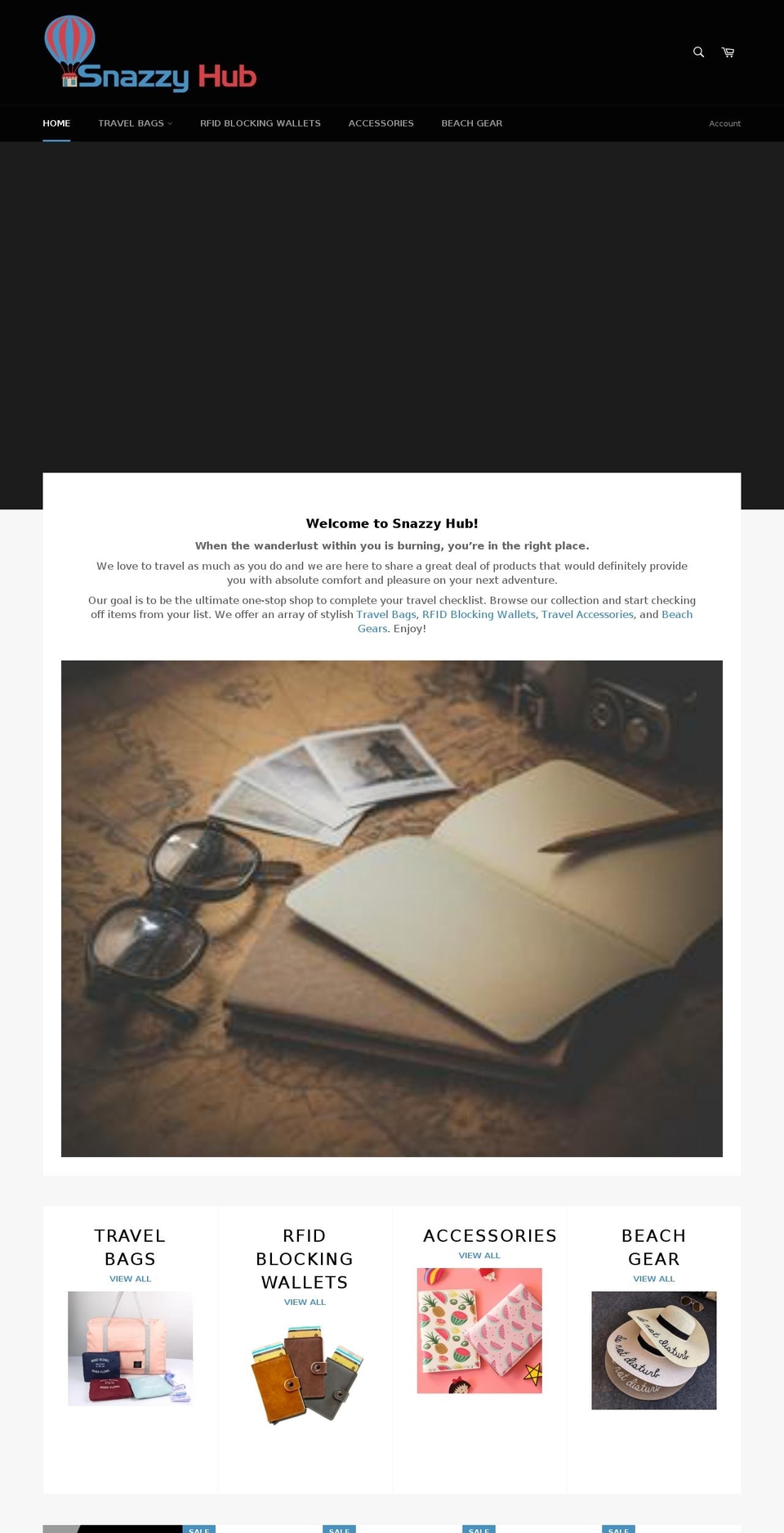 snazzyhub.com — Shopify storefront screenshot