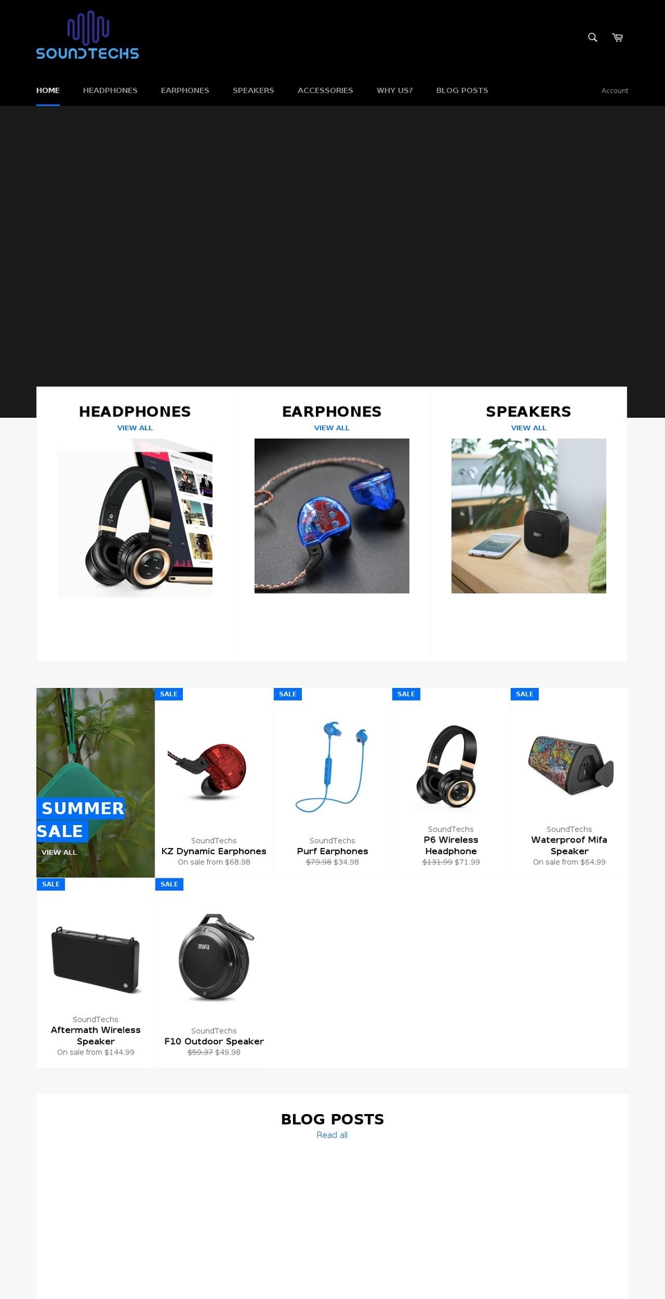 sndtechs.com — Shopify storefront screenshot