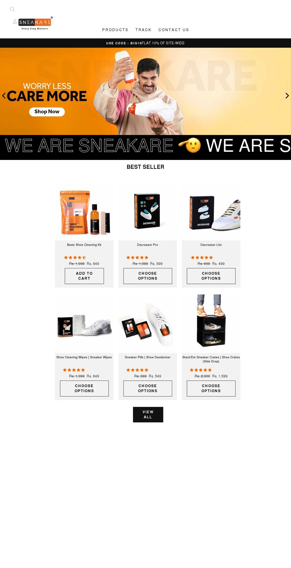 Sneakare Shopify theme site example sneakare.com