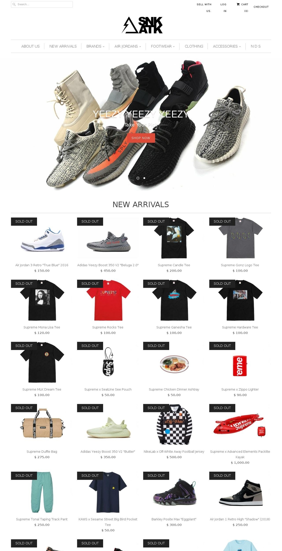 sneakattack305.com — Shopify storefront screenshot